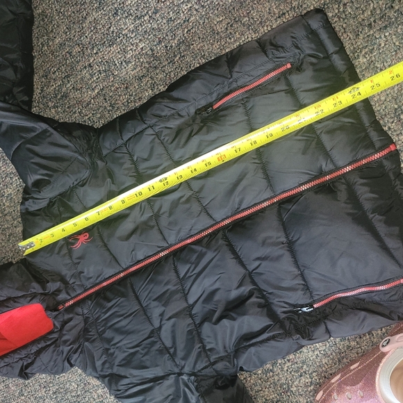 Firm! Spyder Kids Black and Red Hooded Jacket - Picture 11 of 11